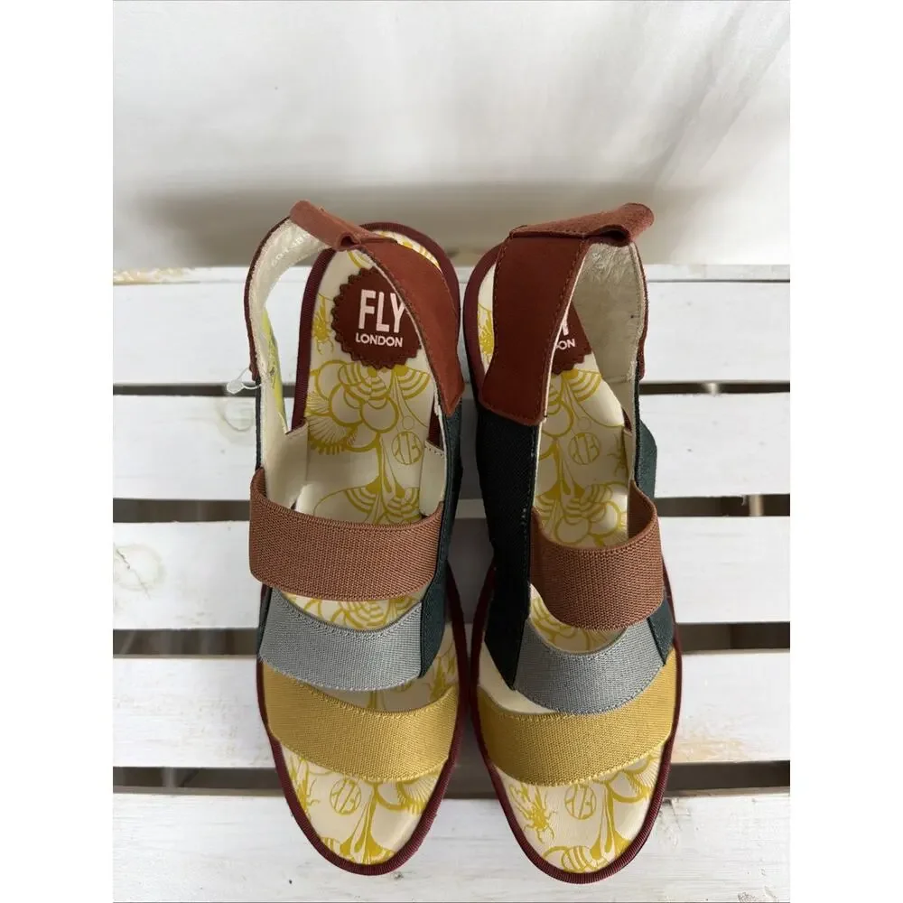 New NO Box Fly London CUPIDO Strappy Slip On Sandal #1056 Size EU 42